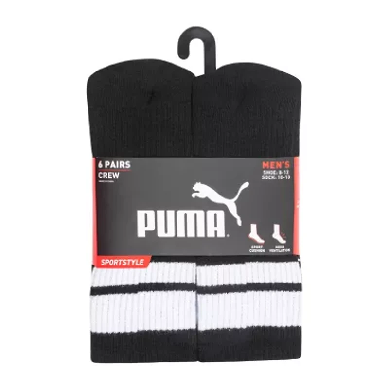 PUMA Sportstyle Training Mens 6 Pair Crew Socks