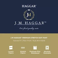 Haggar JMH Tailored Prominent Twill Mens Stretch Fabric Modern Fit Flat Front Suit Pant