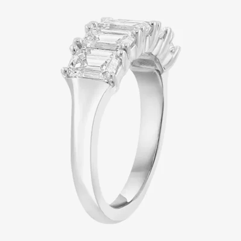 Effy  (H / Si1) Womens 3 CT. T.W. Lab Grown White Diamond 14K White Gold Anniversary Band