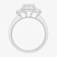 Effy  (G / Vs2-Si1) Womens 3 CT. T.W. Lab Grown White Diamond 14K White Gold 3-Stone Engagement Ring