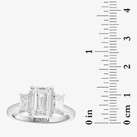Effy  (G / Vs2-Si1) Womens 3 CT. T.W. Lab Grown White Diamond 14K White Gold 3-Stone Engagement Ring