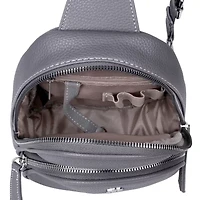 Julia Buxton Pu Sling Womens Adjustable Straps Backpack