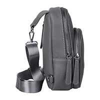 Julia Buxton Pu Sling Womens Adjustable Straps Backpack