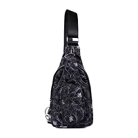 Julia Buxton Nylon Quilted Sling Womens Adjustable Straps Backpack