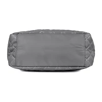 Julia Buxton Nylon Quilted Organizer Adjustable Straps Womens Tote