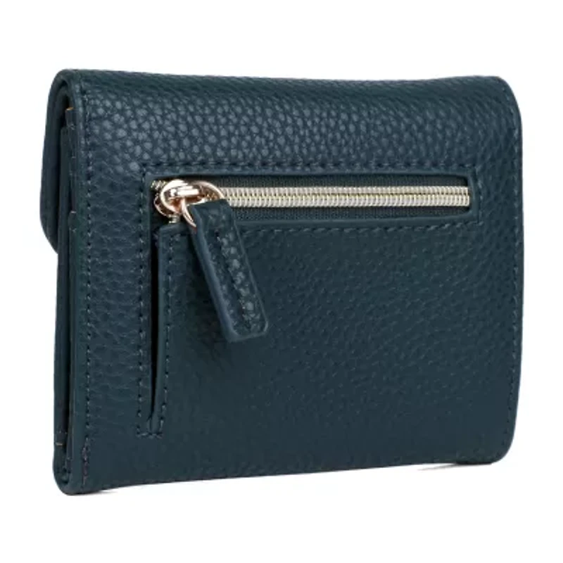 Julia Buxton Mini Trifold Womens Rfid Blocking Trifold Wallet