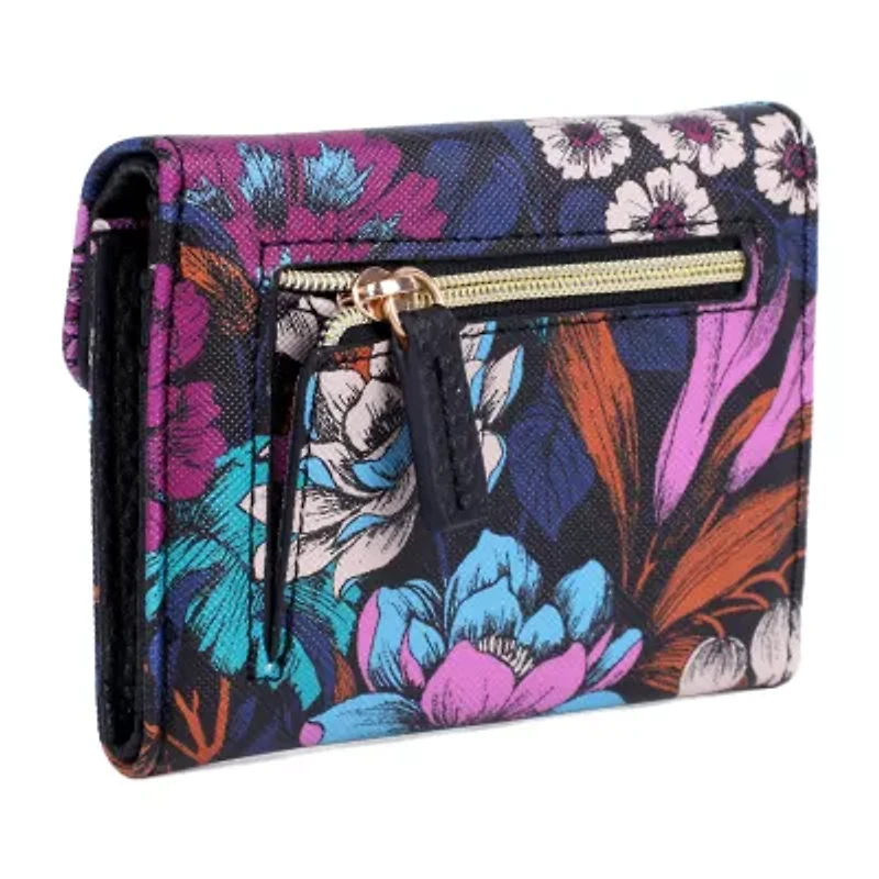 Julia Buxton Mini Trifold Womens Rfid Blocking Trifold Wallet