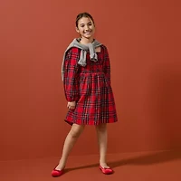 Thereabouts Little & Big Kid Girls Long Sleeve A-Line Dress