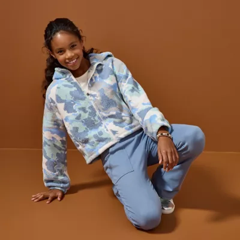 Xersion Sherpa Little & Big Kid Girls Midweight Jacket