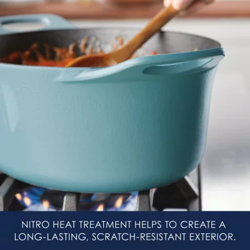 Rachael Ray NITRO Cast Iron 6.5-qt. Dutch Oven with Lid
