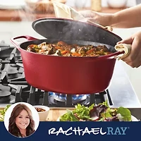 Rachael Ray NITRO Cast Iron 6.5-qt. Dutch Oven with Lid