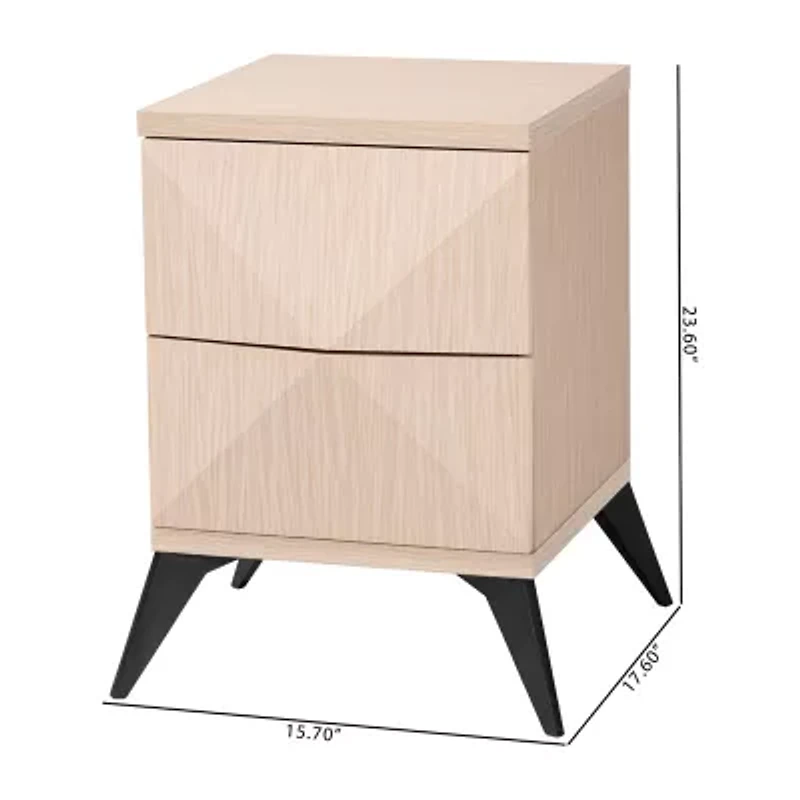 Draper 2-Drawer Nightstand