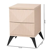 Draper 2-Drawer Nightstand