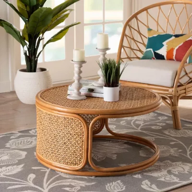 Eldon Rattan Coffee Table