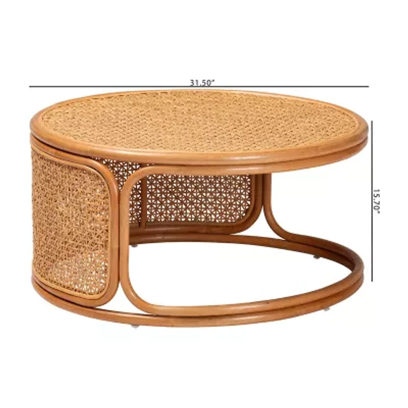 Eldon Rattan Coffee Table