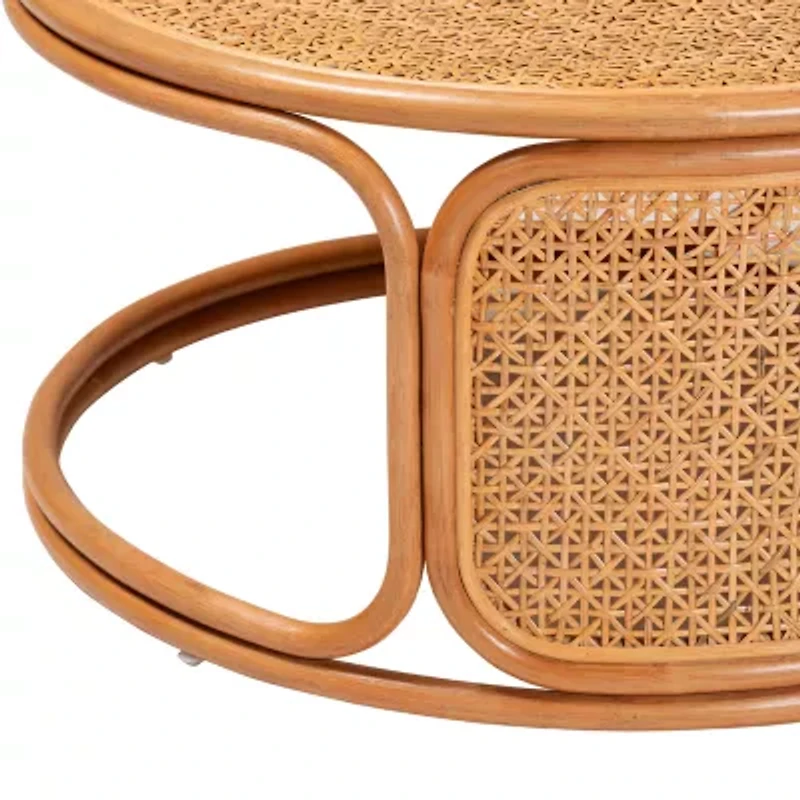 Eldon Rattan Coffee Table