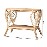 Bastet 2-Drawer Rattan Console Table
