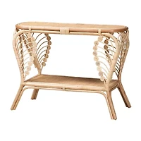 Bastet 2-Drawer Rattan Console Table