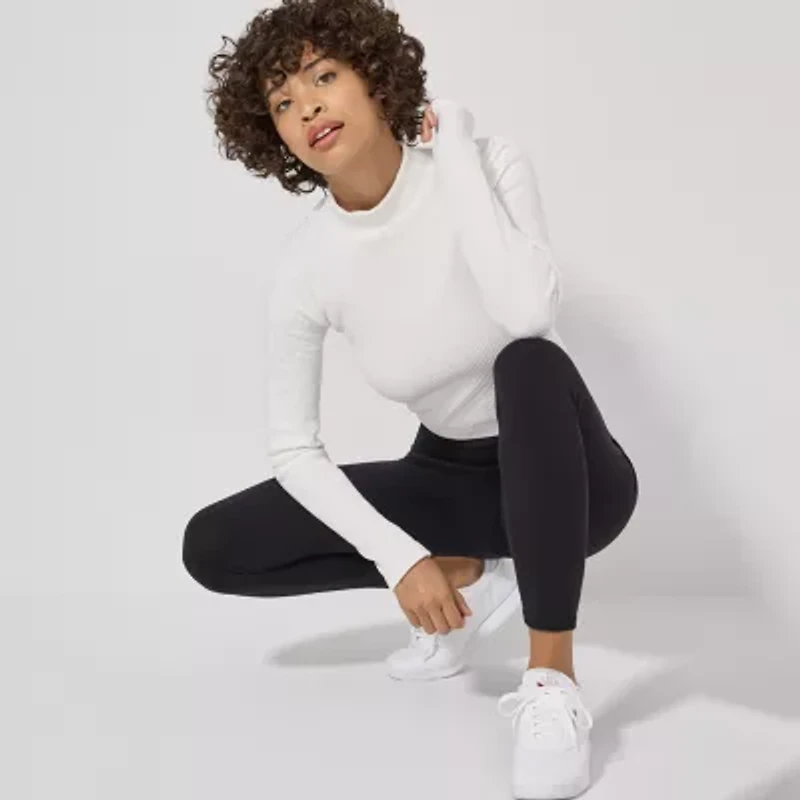 Mixit Womens High Rise Knit 29" Full Length Leggings