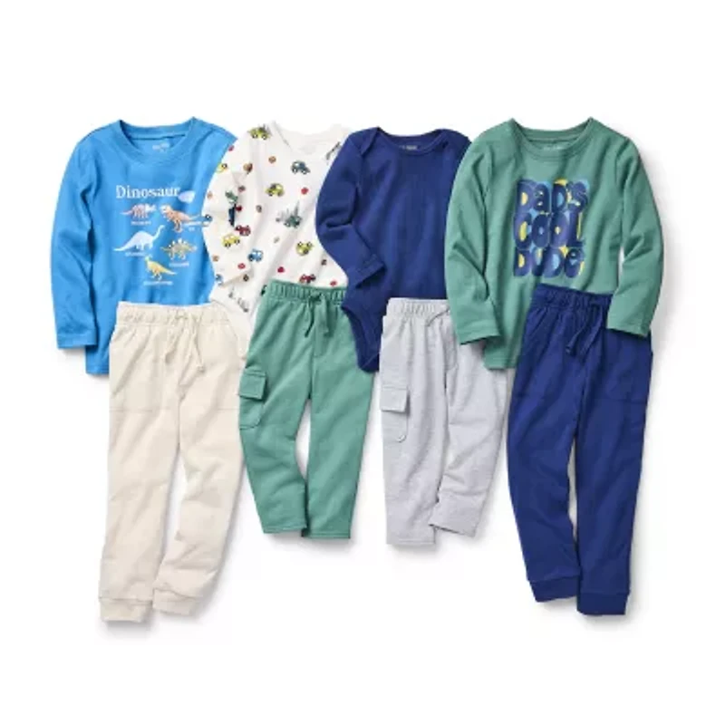 Okie Dokie Baby Boys Tapered Regular Fit French Terry Jogger Pant