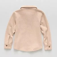 Okie Dokie Toddler Boys Easy-on + Easy-off Crew Neck Long Sleeve Cuffed Regular Fit Button-Down Shirt