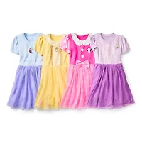 Disney Collection Little & Big Kid Girls Short Sleeve Rapunzel Tutu Dress