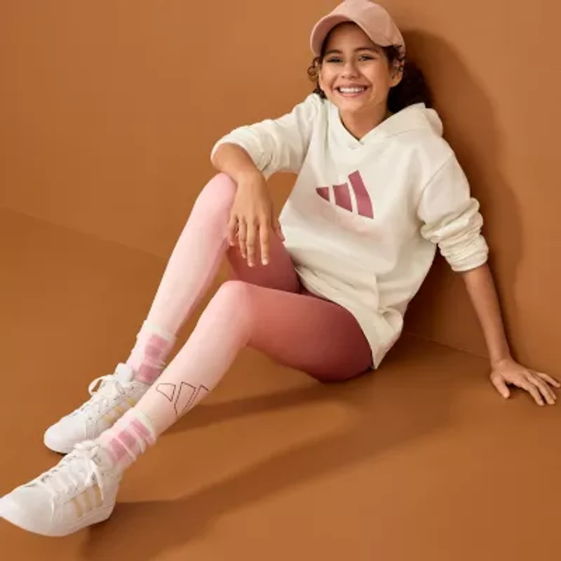 adidas Big Kid Girls Quick Dry Mid Rise 24" Active Full Length Leggings