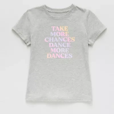 Xersion Little & Big Kid Girls Crew Neck Short Sleeve Regular Fit Graphic T-Shirt
