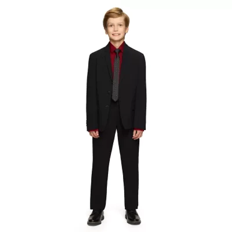 Van Heusen Little & Big Kid Boys Stretch Fabric Long Sleeve Point Collar Shirt + Tie Set