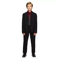 Van Heusen Little & Big Kid Boys Stretch Fabric Long Sleeve Point Collar Shirt + Tie Set