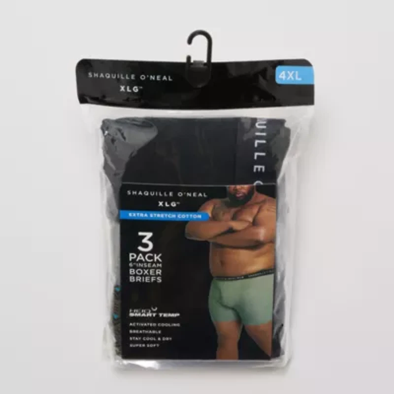 Shaquille O'Neal XLG™ Activated Cooling Mens Big and Tall 3 Pack Boxer Briefs 346161