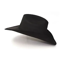 Western Express Black Suede Finish Cattleman Horse Head Accent Mens Cowboy Hat