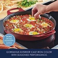 Rachael Ray Nitro Cast Iron 14" Skillet with Side Handles