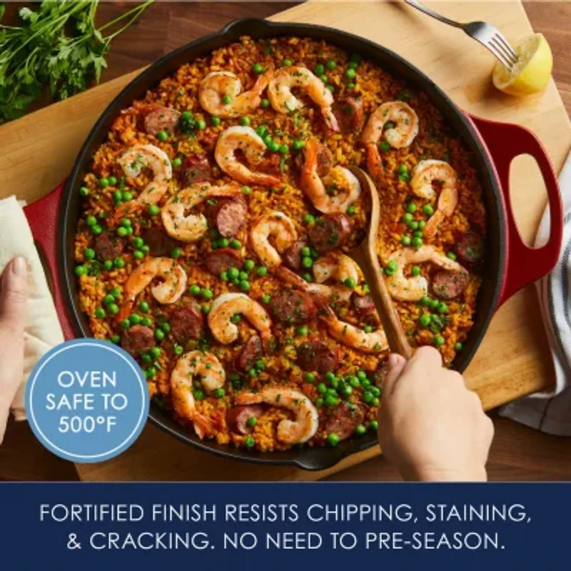 Rachael Ray Nitro Cast Iron 14" Skillet with Side Handles