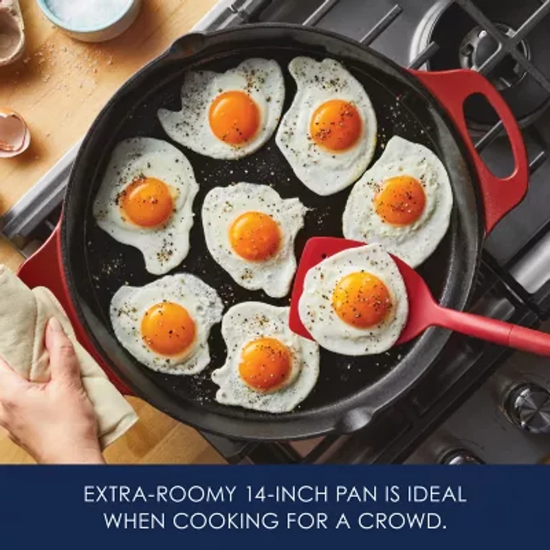 Rachael Ray Nitro Cast Iron 14" Skillet with Side Handles