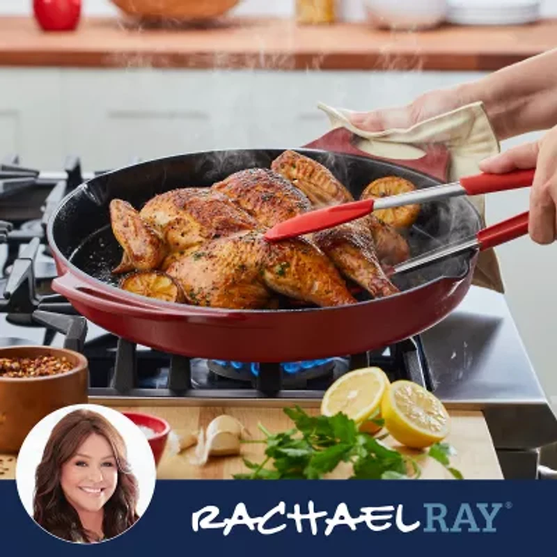 Rachael Ray Nitro Cast Iron 14" Skillet with Side Handles