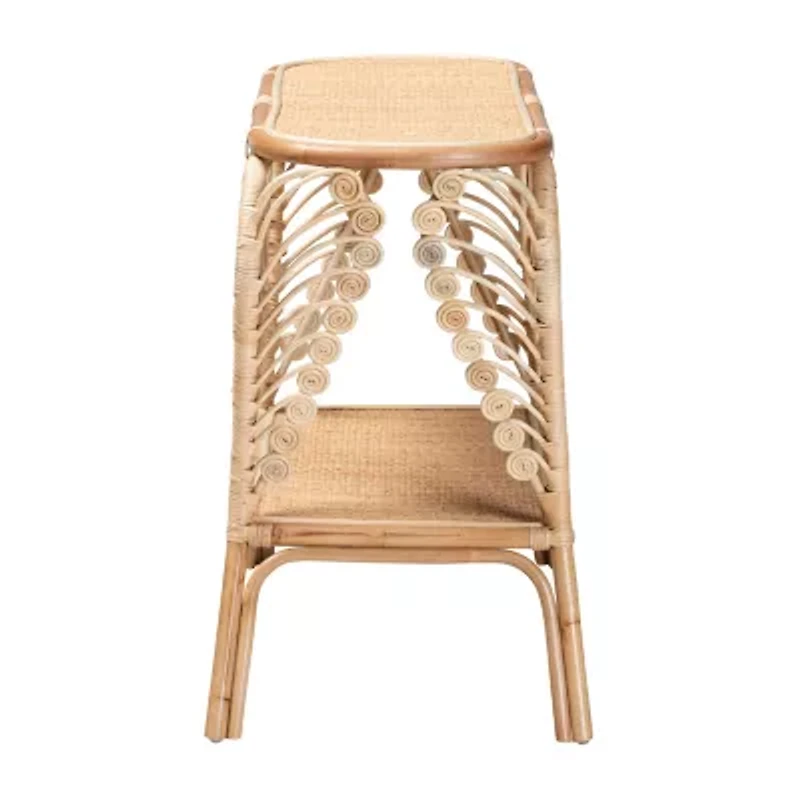 Bastet 2-Drawer Rattan Console Table