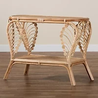 Bastet 2-Drawer Rattan Console Table