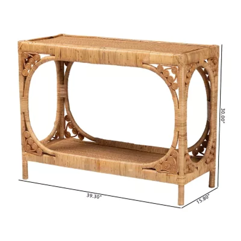 Ramona Rattan Console Table