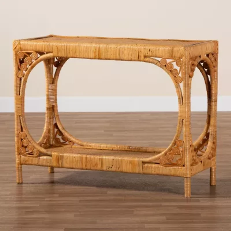 Ramona Rattan Console Table