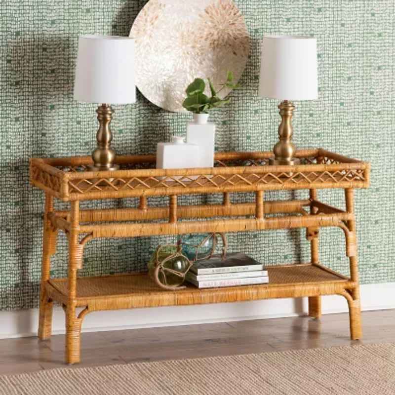 Savitri Rattan Console Table