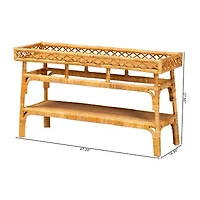 Savitri Rattan Console Table
