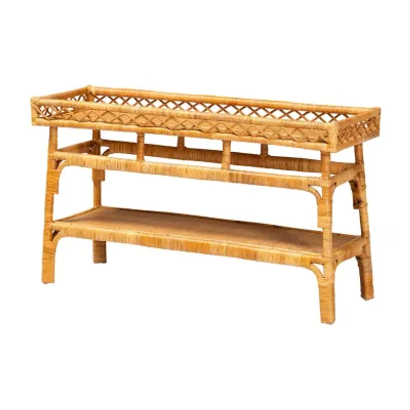Savitri Rattan Console Table