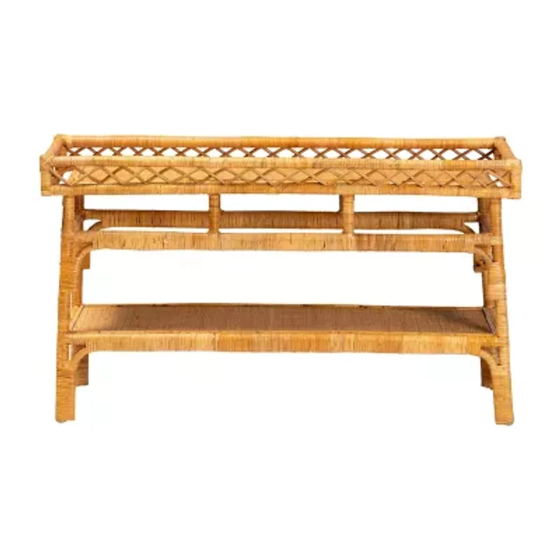 Savitri Rattan Console Table