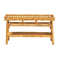 Savitri Rattan Console Table