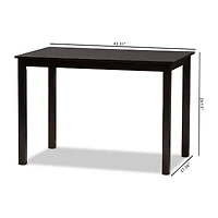 Eveline Rectangular Wood-Top Dining Table