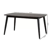 Flora Rectangular Wood-Top Dining Table