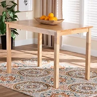 Eveline Rectangular Wood-Top Dining Table