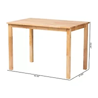 Eveline Rectangular Wood-Top Dining Table