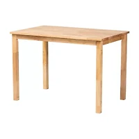 Eveline Rectangular Wood-Top Dining Table